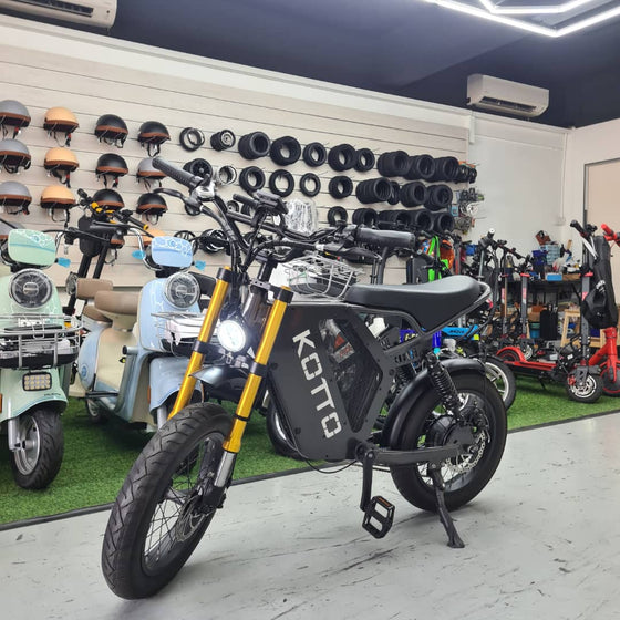 KOTTO ~ 48V 18Ah,  750W, 50kmh, 60km, 7 Speed Shimano, Front Hydraulic, Rear Dual Spring Coil Air Shocks