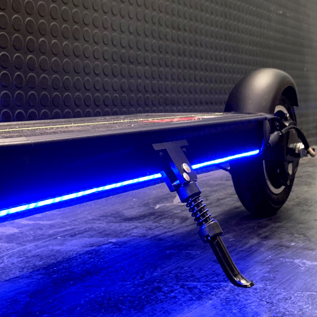 ZERO 9 lite escooter side led blue lighting view 