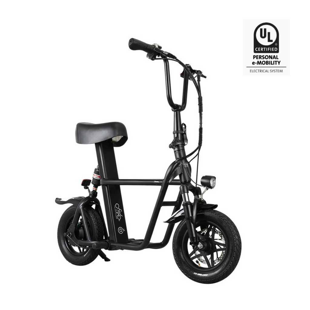 Fiido Q1S Electric Scooter - 36V 10.4AH, 500W Peak Power, 25kmh, 30km, Built-in Internal Alarm, Dual Shock, Child Seat, Front & Middle Basket, Dual Disc Brake, LED