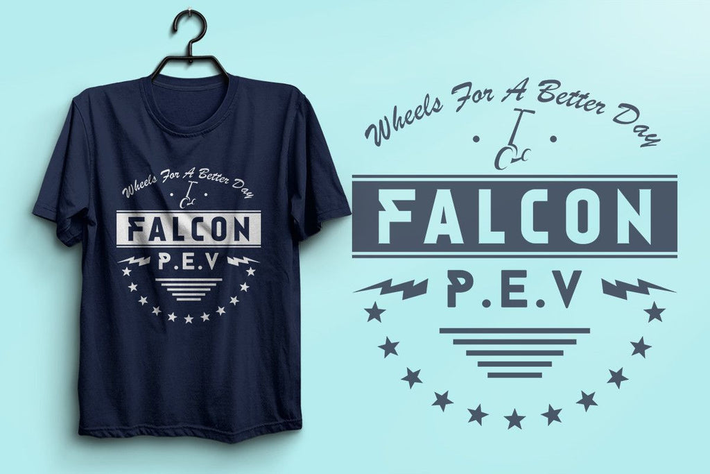 Falcon PEV Classic Soft Cotton Crew neck T-shirt - Scootology - Malaysia's Best Electric Scooter 